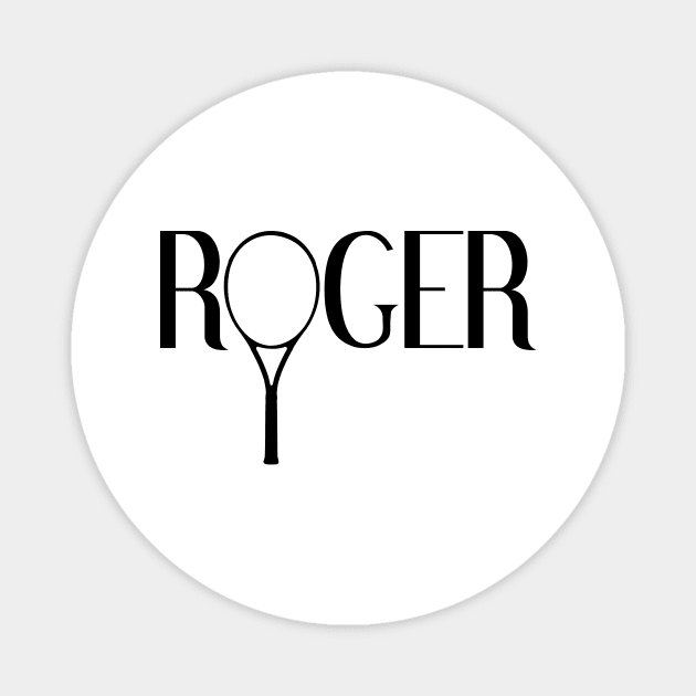 Roger Federer fan tennis racket Magnet by demockups